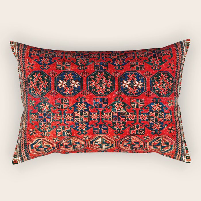 Baluch Khorasan Persian  Antique Rug Print Rectangular Pillow Gallery Image 1