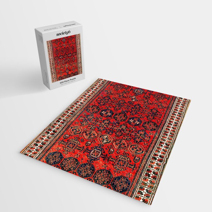 Baluch Khorasan Persian  Antique Rug Print Jigsaw Puzzle Gallery Image 2