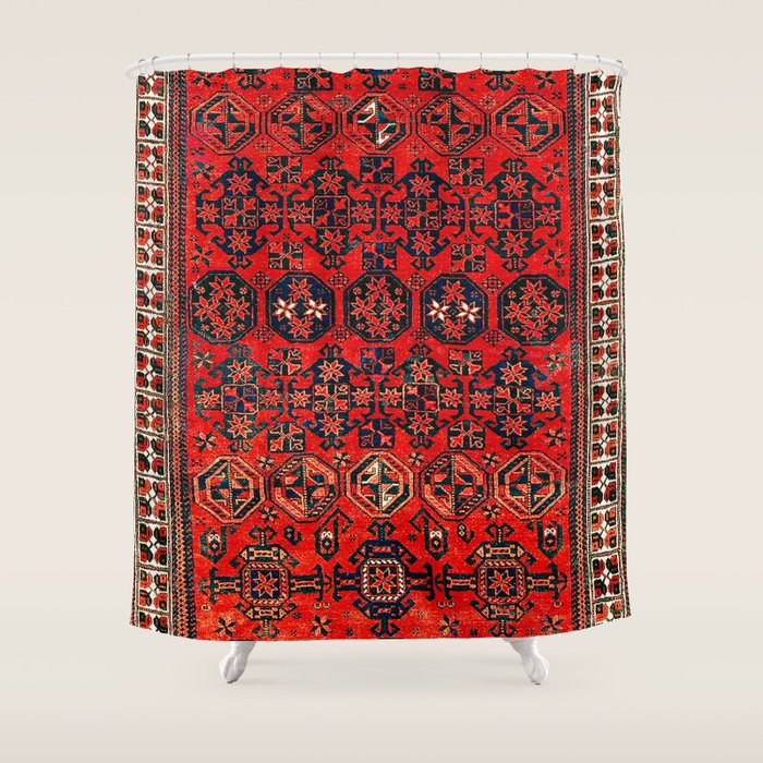 Baluch Khorasan Persian  Antique Rug Print Shower Curtain Gallery Image 1