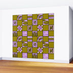 Pisces Checkered Print Wall Mural Gallery Image 2