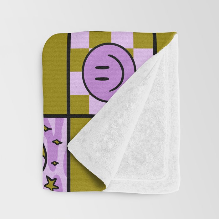 Pisces Checkered Print Throw Blanket Gallery Image 3