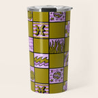 Pisces Checkered Print Travel Mug Gallery Image 1