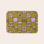 Pisces Checkered Print Bath Mat Gallery Image 1