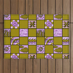 Pisces Checkered Print Outdoor Rug Gallery Image 1