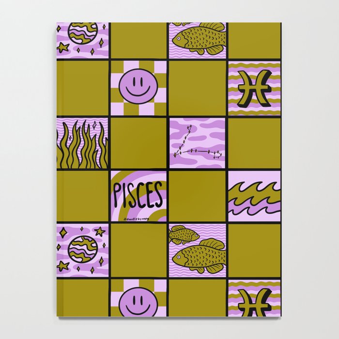 Pisces Checkered Print Notebook Gallery Image 4
