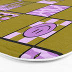 Pisces Checkered Print Bath Mat Gallery Image 3