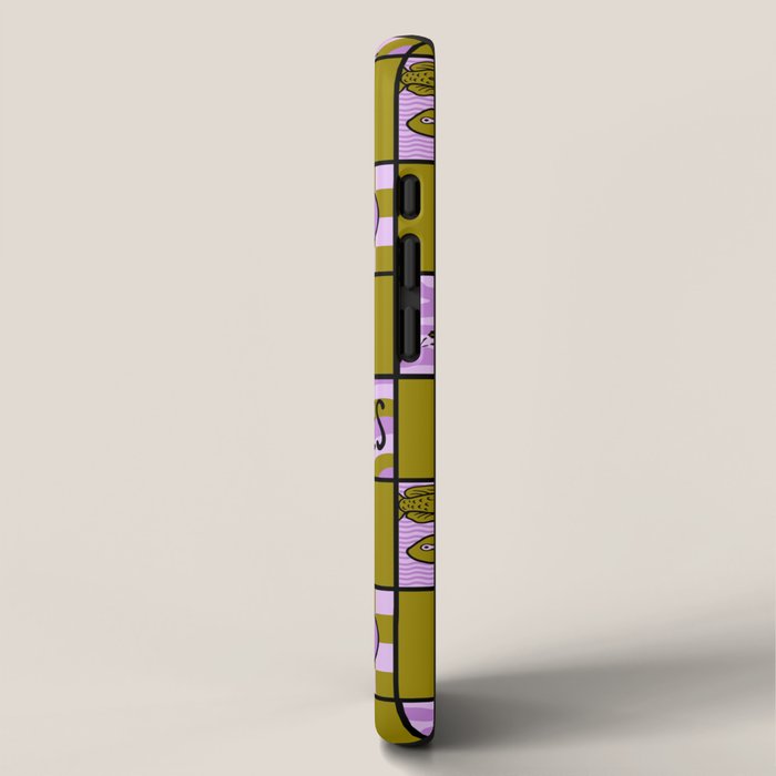 Pisces Checkered Print iPhone Case Gallery Image 2