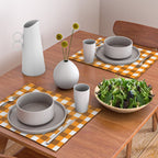 Retro Orange Gingham Check Placemat Gallery Image 2