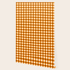 Retro Orange Gingham Check Wallpaper Gallery Image 2