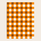 Retro Orange Gingham Check Poster Gallery Image 4