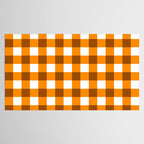 Retro Orange Gingham Check Tablecloth Gallery Image 2