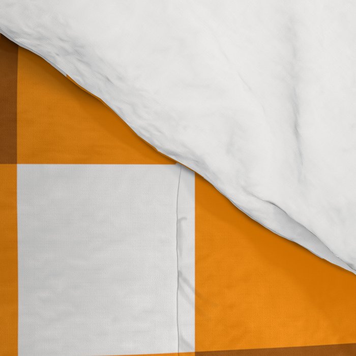 Retro Orange Gingham Check Comforter Gallery Image 4