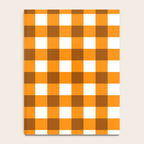 Retro Orange Gingham Check Notebook Gallery Image 4