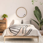 Abstract Cat in Lines Comforter Gallery Image 3
