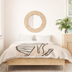 Abstract Cat in Lines Duvet Cover Gallery Image 3