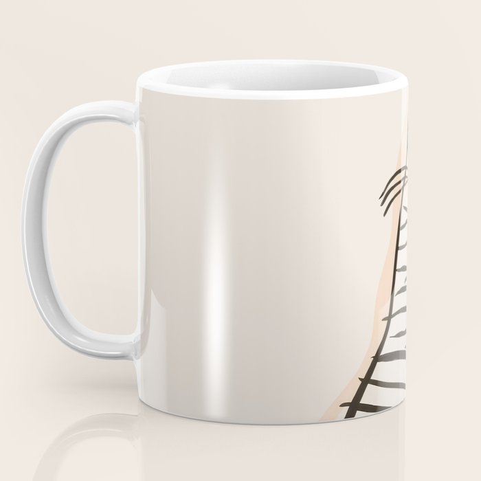 Abstract Cat in Lines Coffee Mug Gallery Image 3