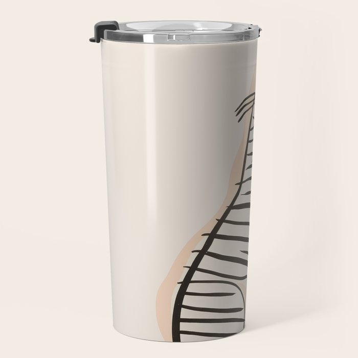 Abstract Cat in Lines Travel Mug Gallery Image 3