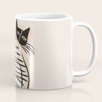 Abstract Cat in Lines Coffee Mug Gallery Image 1
