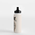 Abstract Cat in Lines Water Bottle Gallery Image 2