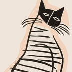 Abstract Cat in Lines Coffee Mug Gallery Image 2
