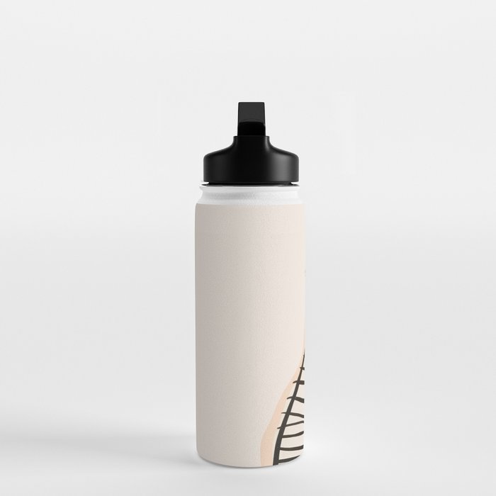 Abstract Cat in Lines Water Bottle Gallery Image 3