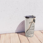 Abstract Cat in Lines Travel Mug Gallery Image 4