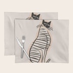 Abstract Cat in Lines Placemat Gallery Image 1