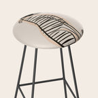 Abstract Cat in Lines Stool Gallery Image 2