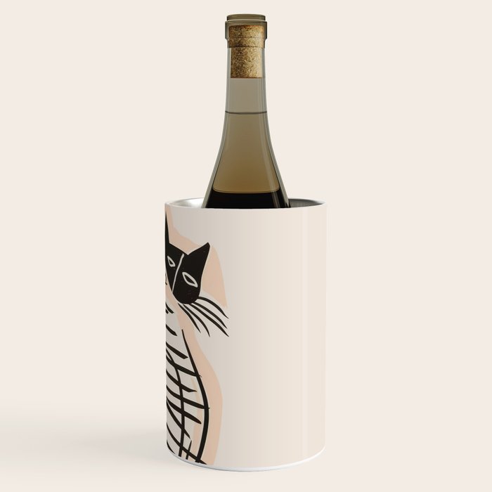 Abstract Cat in Lines Wine Chiller Gallery Image 3