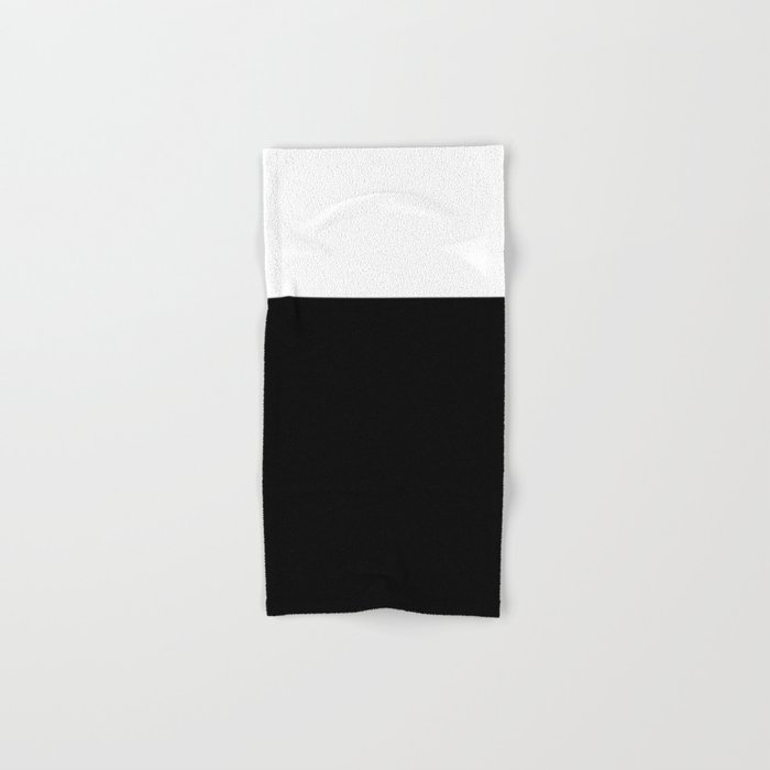 Color Block-Black and White Bath Towel Gallery Image 1