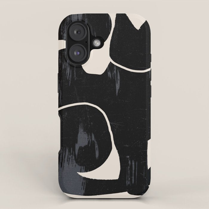 Modern Abstract Art Cat iPhone Case Gallery Image 1