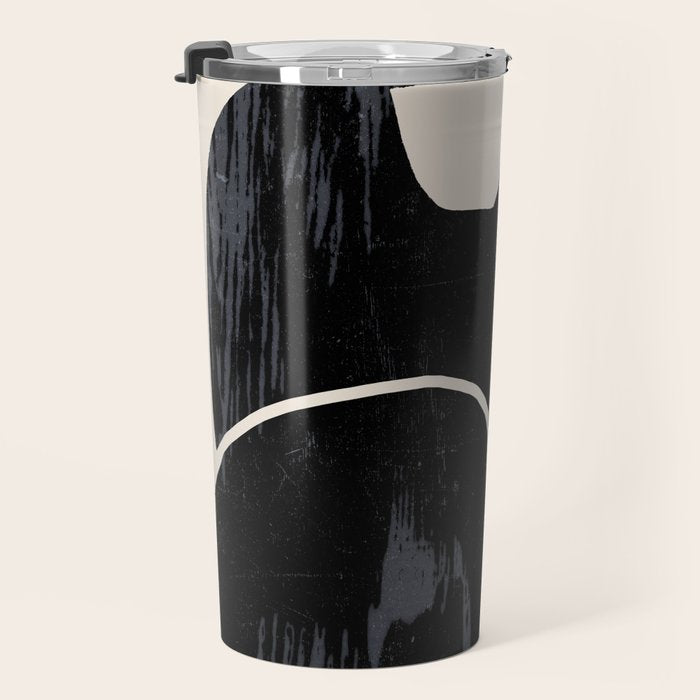 Modern Abstract Art Cat Travel Mug Gallery Image 3