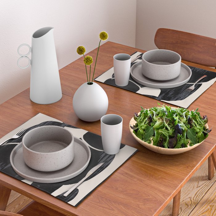 Modern Abstract Art Cat Placemat Gallery Image 2