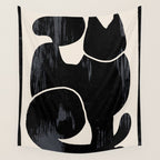 Modern Abstract Art Cat Wall Tapestry Gallery Image 4
