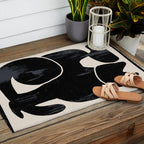 Modern Abstract Art Cat Outdoor Rug Gallery Image 2