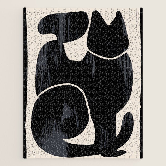 Modern Abstract Art Cat Jigsaw Puzzle Gallery Image 1