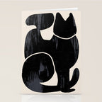 Modern Abstract Art Cat Stationery Card Gallery Image 2