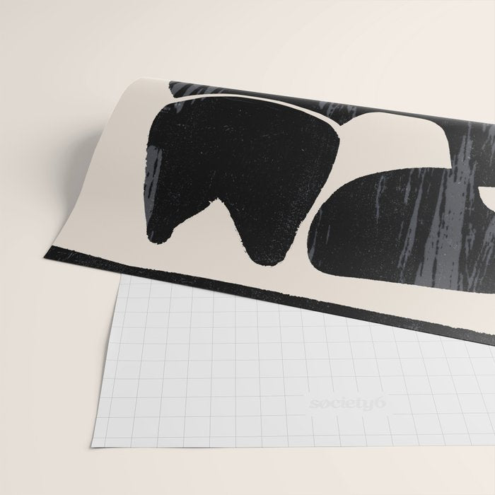 Modern Abstract Art Cat Wrapping Paper Gallery Image 2