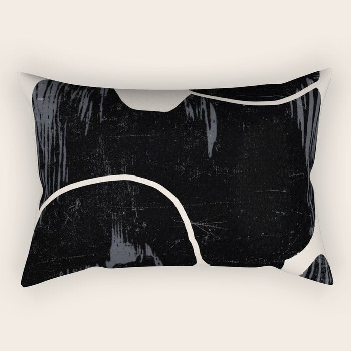 Modern Abstract Art Cat Rectangular Pillow Gallery Image 1
