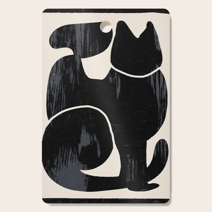 Modern Abstract Art Cat Cutting Board Gallery Image 1