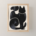 Modern Abstract Art Cat Mini Art Print Gallery Image 1