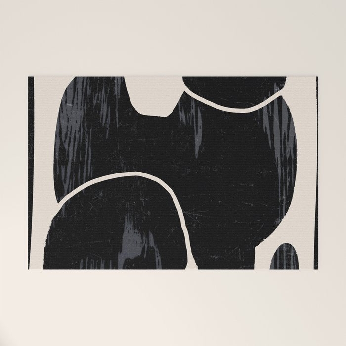 Modern Abstract Art Cat Welcome Mat Gallery Image 1