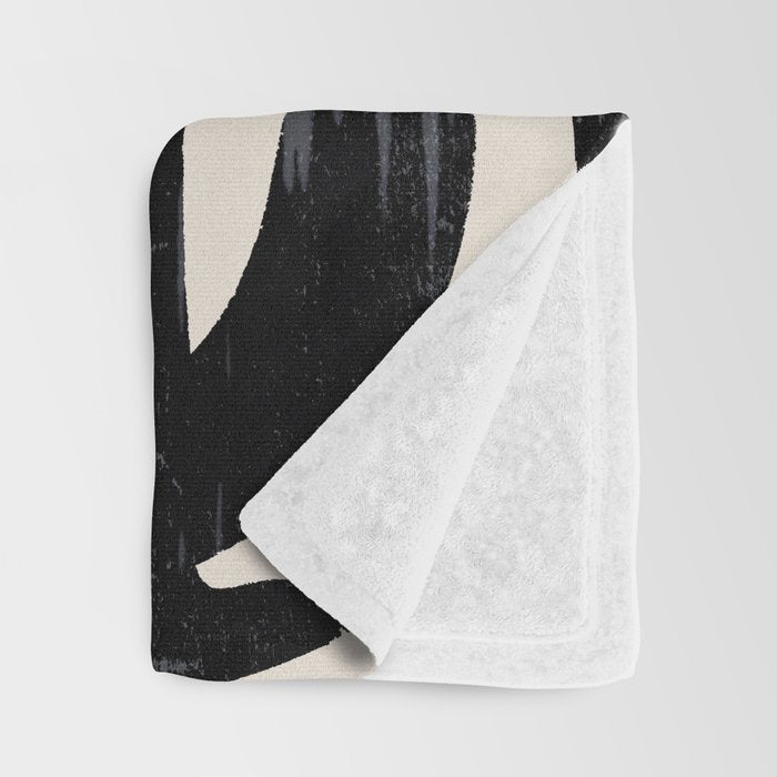 Modern Abstract Art Cat Throw Blanket Gallery Image 3