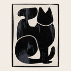 Modern Abstract Art Cat Poster Gallery Image 4