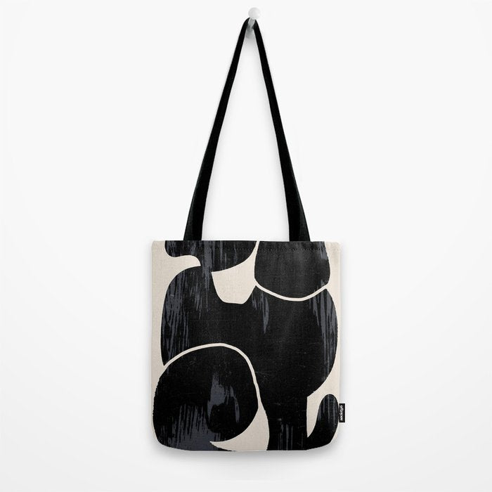 Modern Abstract Art Cat Tote Bag Gallery Image 2