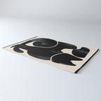 Modern Abstract Art Cat Rug Gallery Image 3