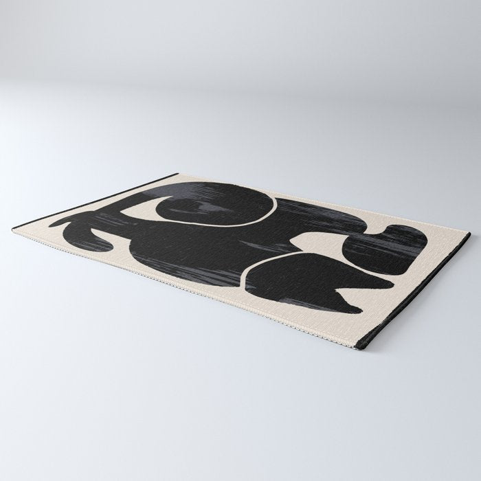 Modern Abstract Art Cat Rug Gallery Image 3