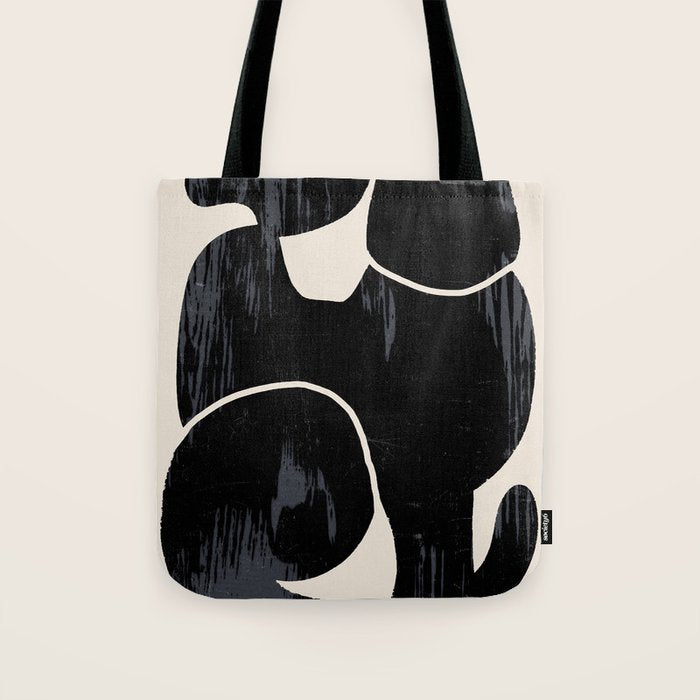 Modern Abstract Art Cat Tote Bag Gallery Image 1