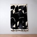 Modern Abstract Art Cat Window Curtain Gallery Image 3