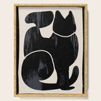 Modern Abstract Art Cat Serving Tray Gallery Image 1